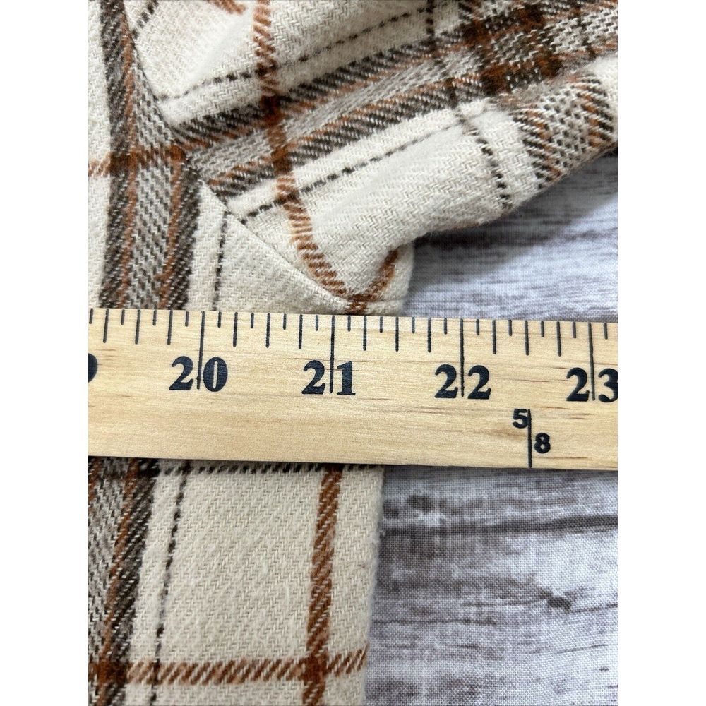 Velvet Heart Women's Plaid Shacket Small Beige Brown Tan - Picture 5 of 7